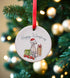 Weimaraner Ceramic Circle Decoration
